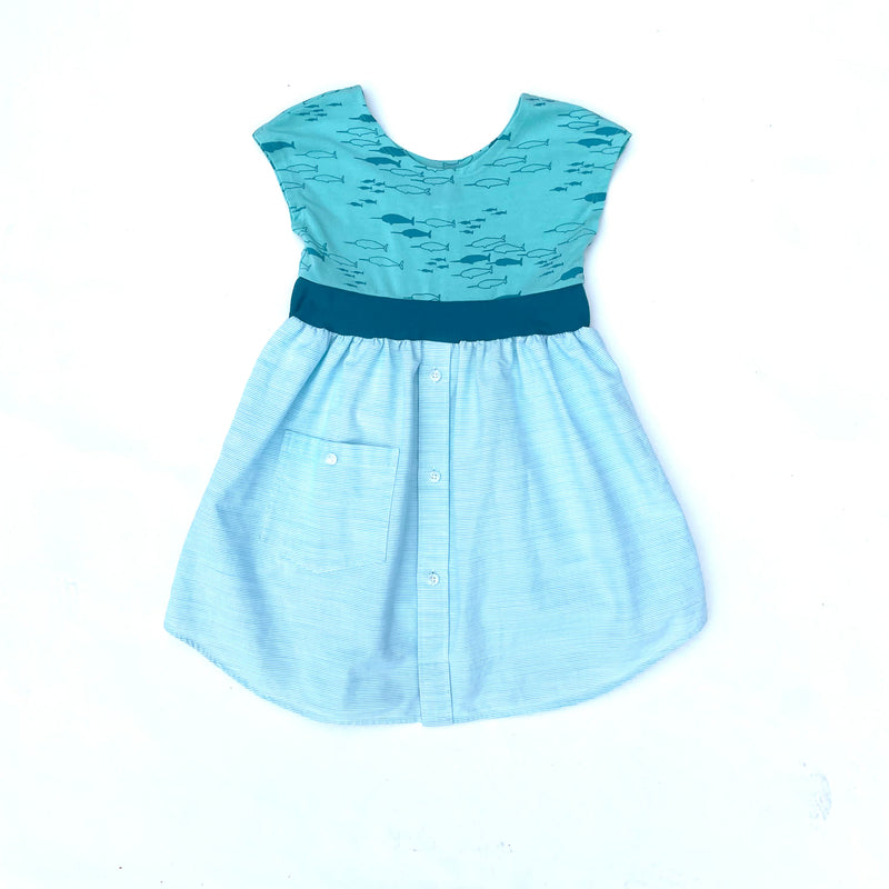 Upcycled Narwhal Dress size 2-3
