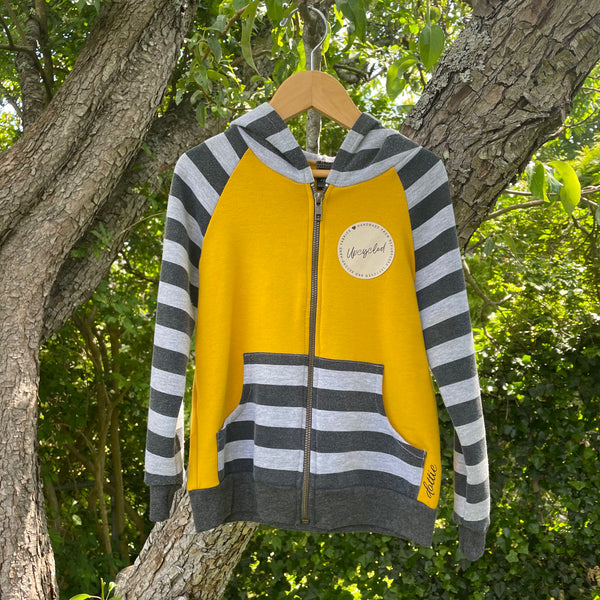 *SALE* Yellow and Stripe Hoodie 6-8 Y