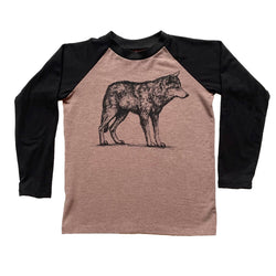 Bamboo Long Sleeve Wolf Shirt in Chocolate Mix
