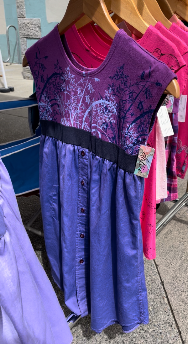 8-10 Purple Upcycled Dress