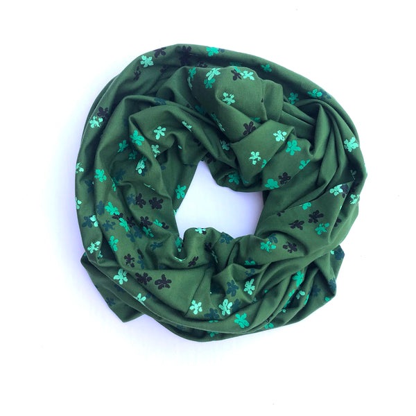 Olive Blossoms Bamboo Circle Scarf