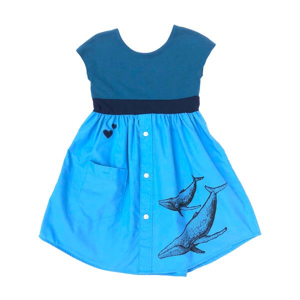 Teal + Blue Whale Size 3-4
