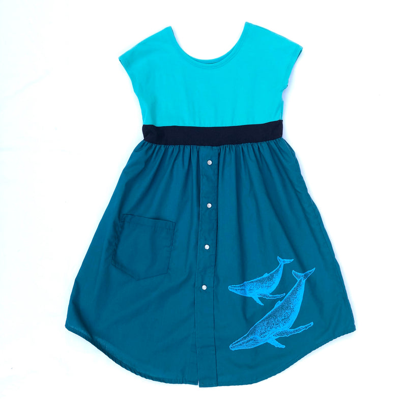 Teal + Blue Whale Size 6-8