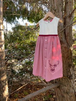 Red Deer Dress size 5-6 years