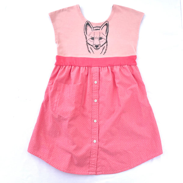 Coral Pink Fox Dress Size 5-6